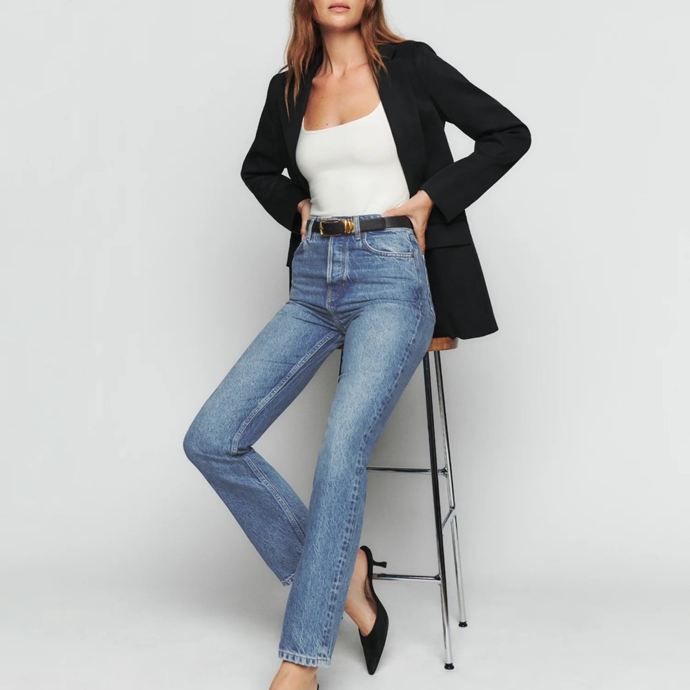 Cynthia high rise straight jean